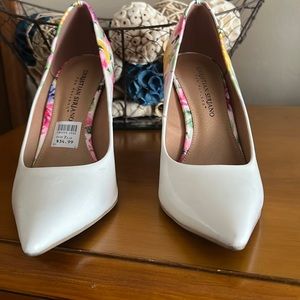 Christian Siriano floral ombré pointed toe heels